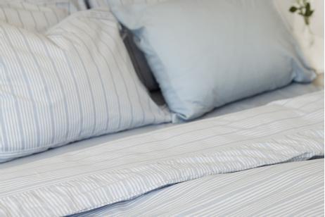 Ilse Jacobsen Sengesett Powder-Blue Stripes Bomull (810-1002003402-)