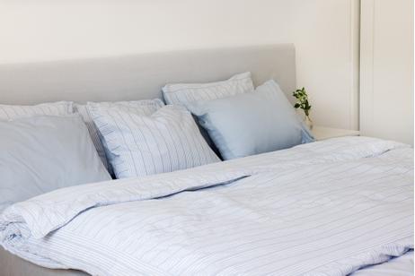 Ilse Jacobsen Sengesett Powder-Blue Stripes Bomull (810-1002003402-)