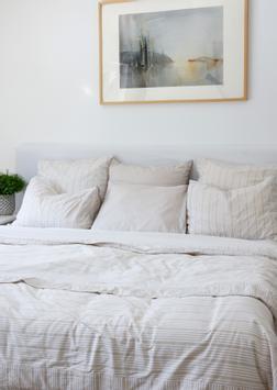 Ilse Jacobsen Sengesett bomull stripete sand (810-1002005402-)