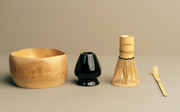 Mido Matcha-sett bambusvisp+bambusskål+bambusskje+holder (820-mido4set)