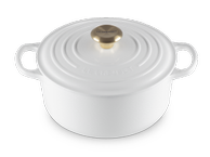 Le Creuset Støpejernsgryte Signature Hvit 4,2L (796-21177240101441)