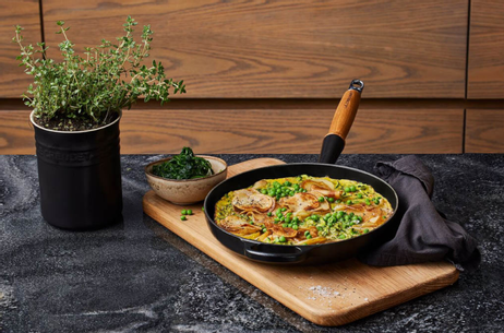 Le Creuset Støpejernspanne Signature Matt-Sort Ø28 (796-20258280000422)