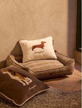 Lexington Hundeseng Checked stone-beige (588-10008200)