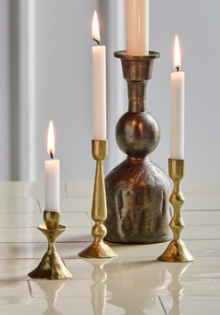 House Doctor Castle Lysestaker Antique-Brass 3stk