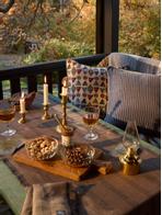 Lexington Bordløper Striped Økologisk-Bomull brun