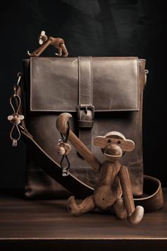 Kay Bojesen Nøkkelring Ape sort/ teak (521-39806)