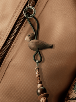 Kay Bojesen Nøkkelring Fugl sort/røkt eik