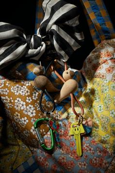 Kay Bojesen Nøkkelring Fugl natur/ eik (521-39665)