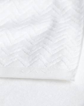 GANT Herringbone Håndkle Fiskeben Hvit