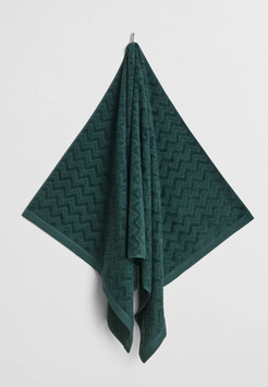 GANT Herringbone Håndkle Fiskeben Tartan-Green (589-herringbone-fiskeben-tartan-green)