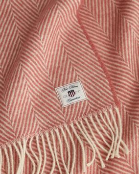 GANT Herringbone Ullpledd Faded-Brick 130x200