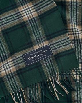 GANT Pledd Merinoull Tartan-Green 130x180