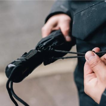 Gustbuster sammenleggbar orkanparaply sort (823-33-003)