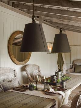 Halvor Bakke Rivonia Taklampe lin-sort Ø50