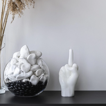 CandleHand Lys F*ck You Hvit (824-fck-white)