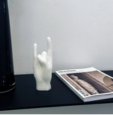 CandleHand Lys You Rock Hvit (824-rck-white)