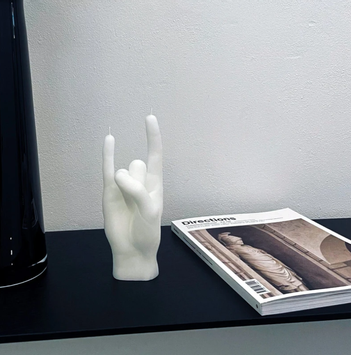 CandleHand Lys You Rock Hvit (824-rck-white)