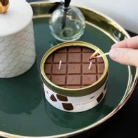 CandleHand Lys i boks Sjokolade