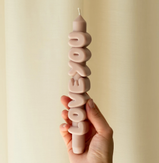 CandleHand Stearinlys Love You Krem (824-tp-love-cream)