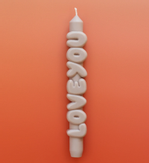 CandleHand Stearinlys Love You Krem (824-tp-love-cream)