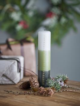 Bloomingville DipDye Kalenderlys Grønn H25 (152-82068415)