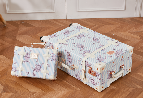 Uniwalker Koffert Retro Blomster-Blå 20" (780-blueflower-20)