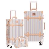 Uniwalker Koffert Retro Stripe-Blå 20" (780-stripe-20)
