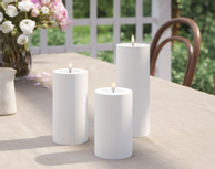 Deluxe Real-flame batterilys utendørs Ø7.5 hvit (621-RF-UL-hvit-7,5)