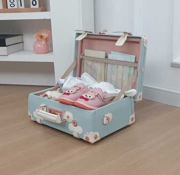 Uniwalker Koffert Retro Blå 22x33cm 13"