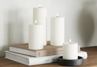 Deluxe Real-flame batterilys 4pk Ø7.5 hvite (621-RF-GIFTBOX-0001)