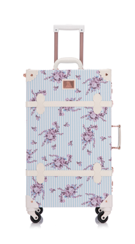 Uniwalker Koffert Retro Blomster-Blå 24" (780-blueflower-24)