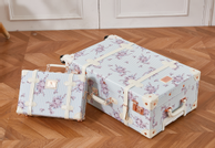 Uniwalker Koffert Retro Blomster-Blå 24" (780-blueflower-24)