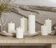 Deluxe Real-flame batterilys Ø7.5 hvit (621-RF-hvit-Ø7,5_)