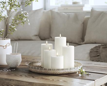 Deluxe Real-flame batterilys Ø7.5 hvit (621-RF-hvit-Ø7,5_)