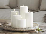 Deluxe Real-flame batterilys Ø7.5 hvit (621-RF-hvit-Ø7,5_)