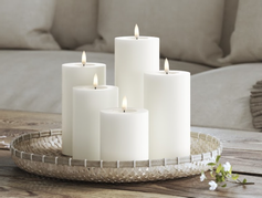 Deluxe Real-flame batterilys Ø7.5 hvit