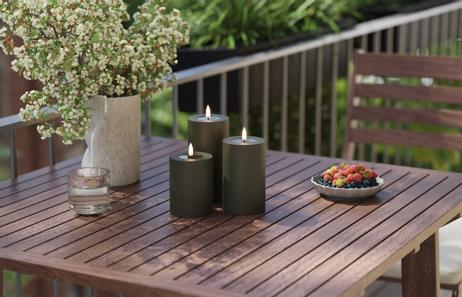 Deluxe Real-flame batterilys utendørs Ø10 mørkegrønn (621-RF-UL-mørk-grønn-Ø10)