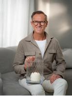 Halvor Bakke Harlekin Lykt/Vase 24cm Klar