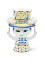 Bjørn Wiinblad Lady Vase H20,5 Blå/Gul