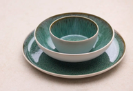 Bitz Gastro Tallerken Hvit/ Grønn Ø27 (379-37550)