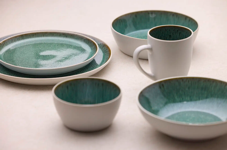 Bitz Gastro Tallerken Hvit/ Grønn Ø27 (379-37550)