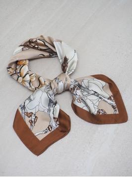 7Days Satengskjerf Rust/Beige 70x70