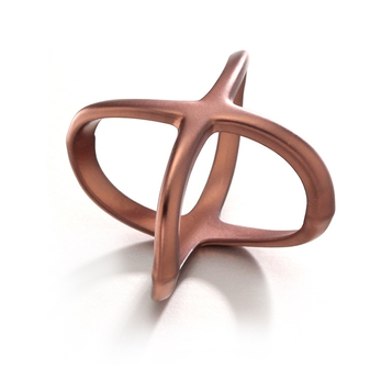 Endless Dekorasjonsring til skjerf Kryss-Matt-Bronze