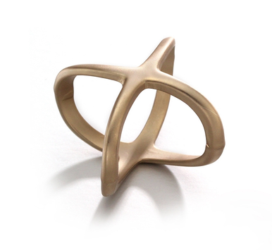 Endless Dekorasjonsring til skjerf Kryss-Matt-Brown