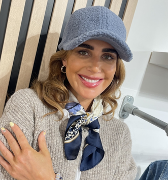 Endless Satengskjerf Bandana Blad Marine