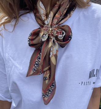 Endless Satengskjerf Bandana Tradisjon Brun