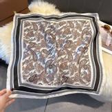 Endless Satengskjerf Bandana Paisley Sort (828-19414-sort)