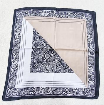 Endless Silkeskjerf Bandana Paisley Sort