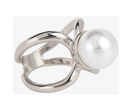 Endless Dekorasjonsring til skjerf Perle-Sølv