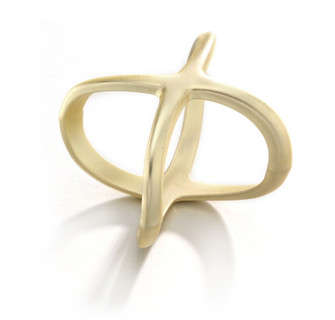 Endless Dekorasjonsring til skjerf Kryss-Gull